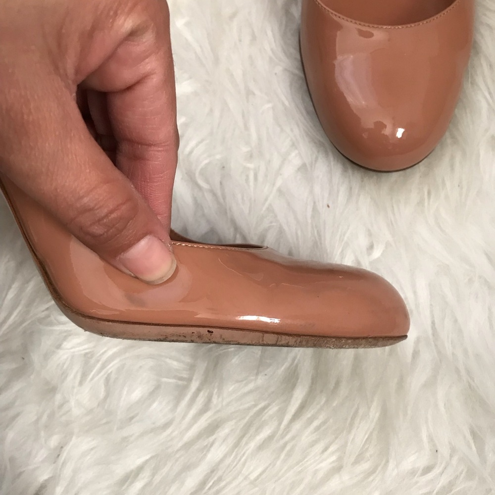 Gianvito Rossi Mocha Leather chunky heels 37 1/2 - Picture 6 of 7
